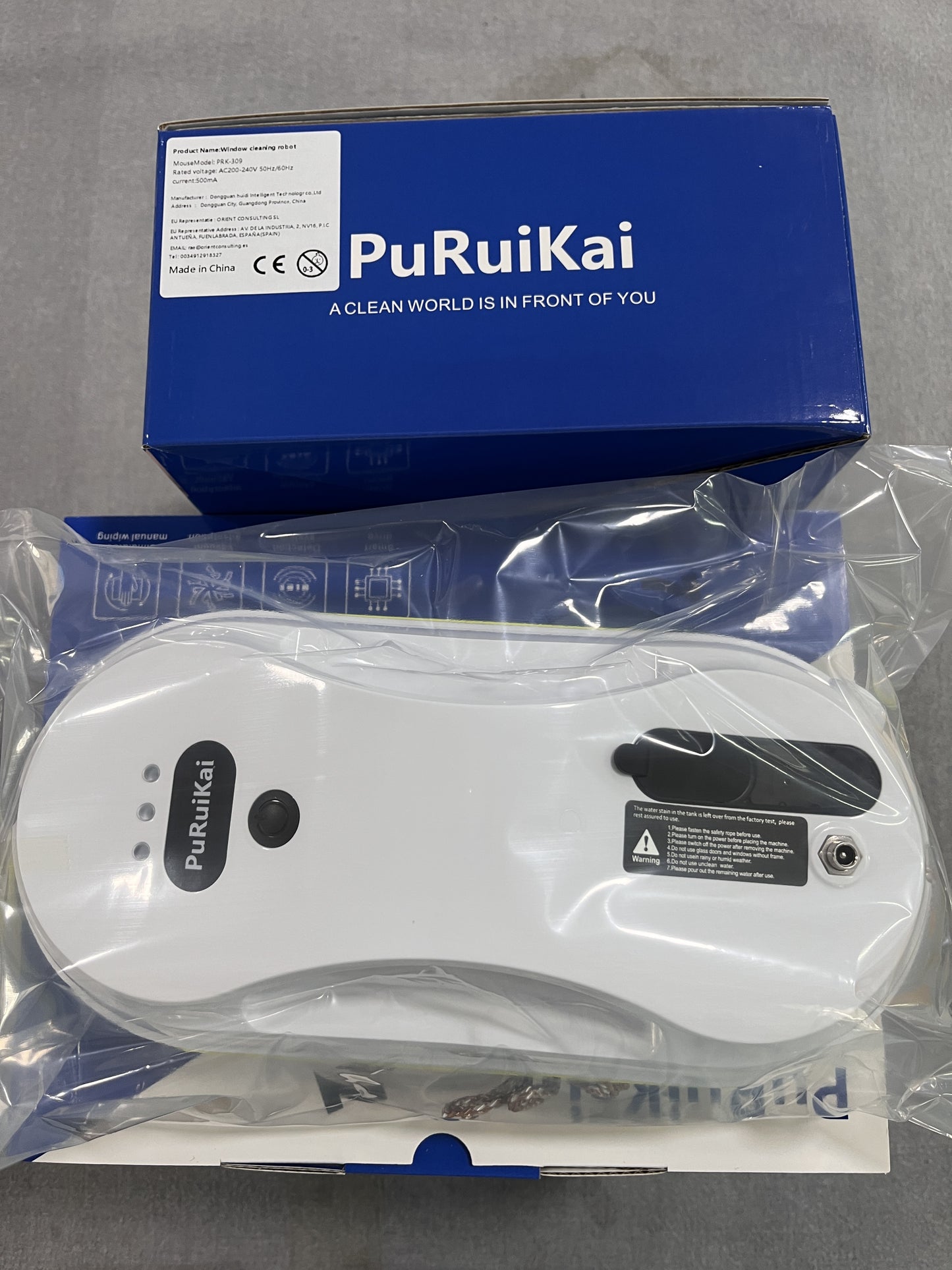 Роботизированный мойщик окон PuRuiKai — очистка без разводов на стекле, дверях патио и плитке с помощью искусственного интеллекта