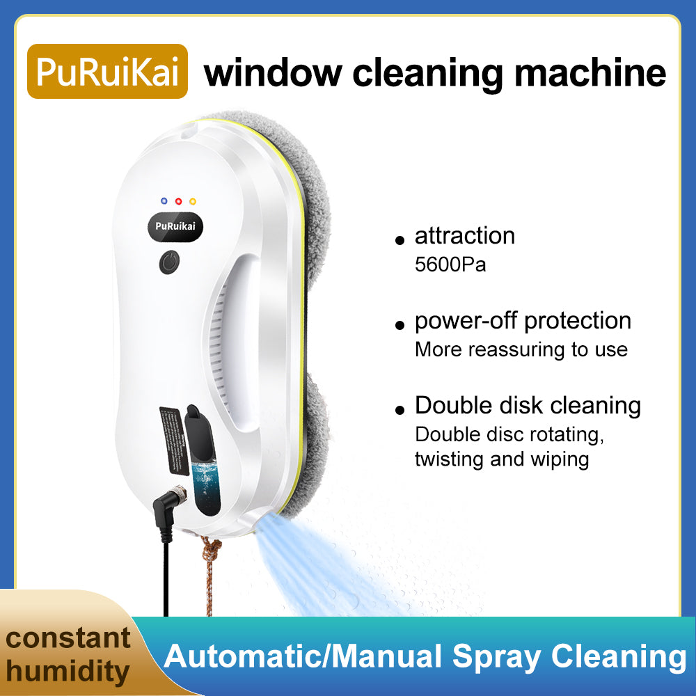 HCR-09 PuRuiKai Ultra Thin Robot Vacuum & Window Cleaning Robot – Electric Glass Cleaner