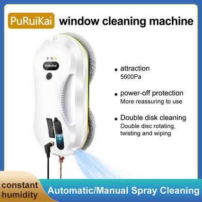 HCR-09 PuRuiKai Ultra Thin Robot Vacuum & Window Cleaning Robot – Electric Glass Cleaner