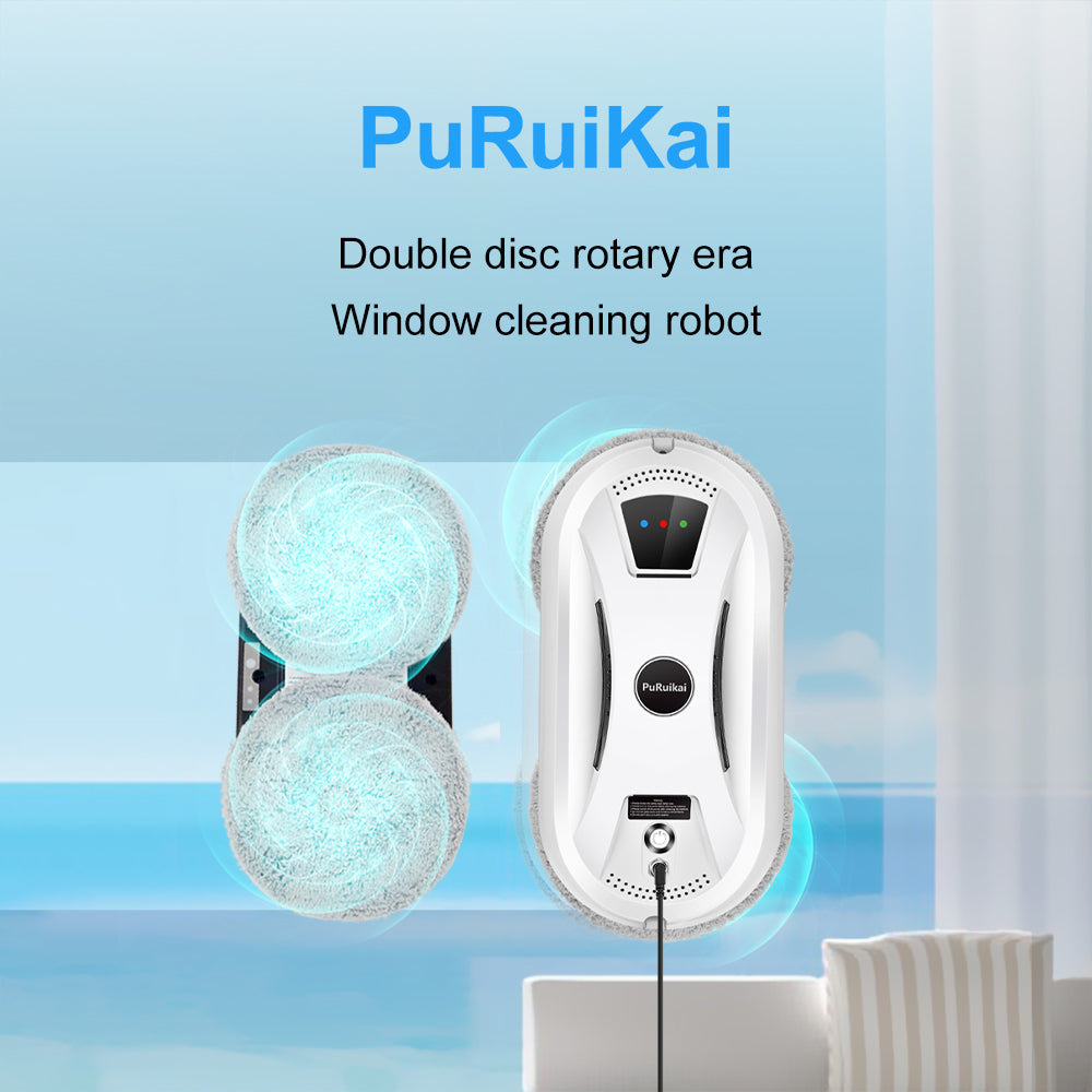 Dual spinning pads window robot