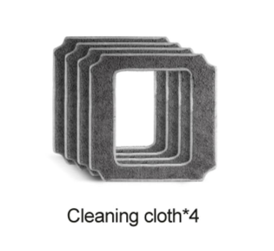 HCR-J4 Puruikai original Window Cleaning Cloth Square Cleaning Mop for Window Vacuum Cleaning Robot HCR-21,HCR-21B, Including Mops 4 pcs