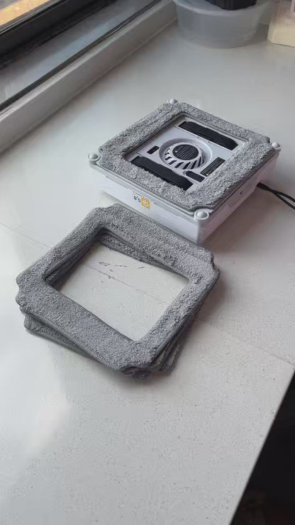 HCR-J4 Puruikai original Window Cleaning Cloth Square Cleaning Mop for Window Vacuum Cleaning Robot HCR-21,HCR-21B, Including Mops 4 pcs