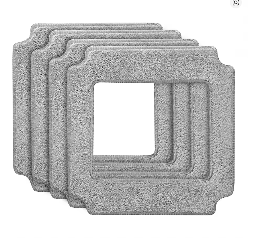 HCR-J4 Puruikai original Window Cleaning Cloth Square Cleaning Mop for Window Vacuum Cleaning Robot HCR-21,HCR-21B, Including Mops 4 pcs