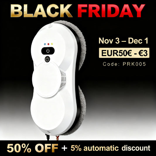 HCR-18 Automatic Window Cleaner | Smart Glass Cleaning Robot,Ultra-Thin Automatic Dual Water Spray Robot