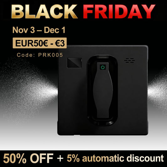 HCR-21B Square Robot Window Cleaners for Framed & Frameless Glass | Puruikai Window Cleaning Robot