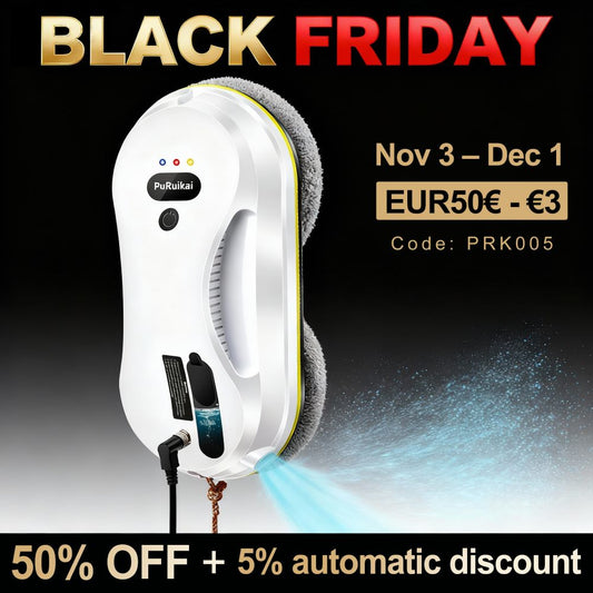 HCR-09 PuRuiKai Ultra Thin Robot Vacuum & Window Cleaning Robot – Electric Glass Cleaner